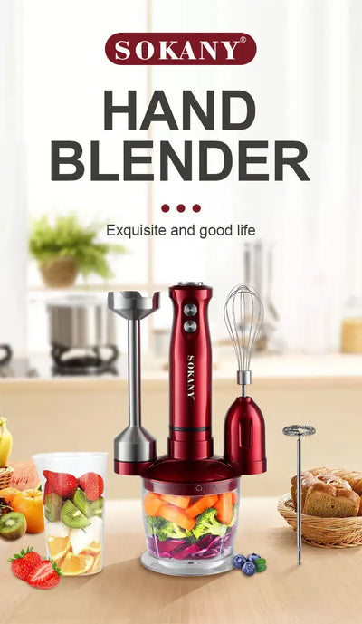 electric immersion hand blender 5 in 1 with whisk