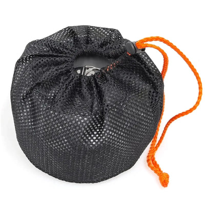 Compact and lightweight, perfect for solo trips. Boil water fast for tea or coffee on the go. Comes with a handy carry bag.