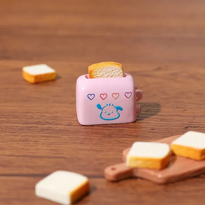 Fake food resin bread toaster DIY jewelry pendant